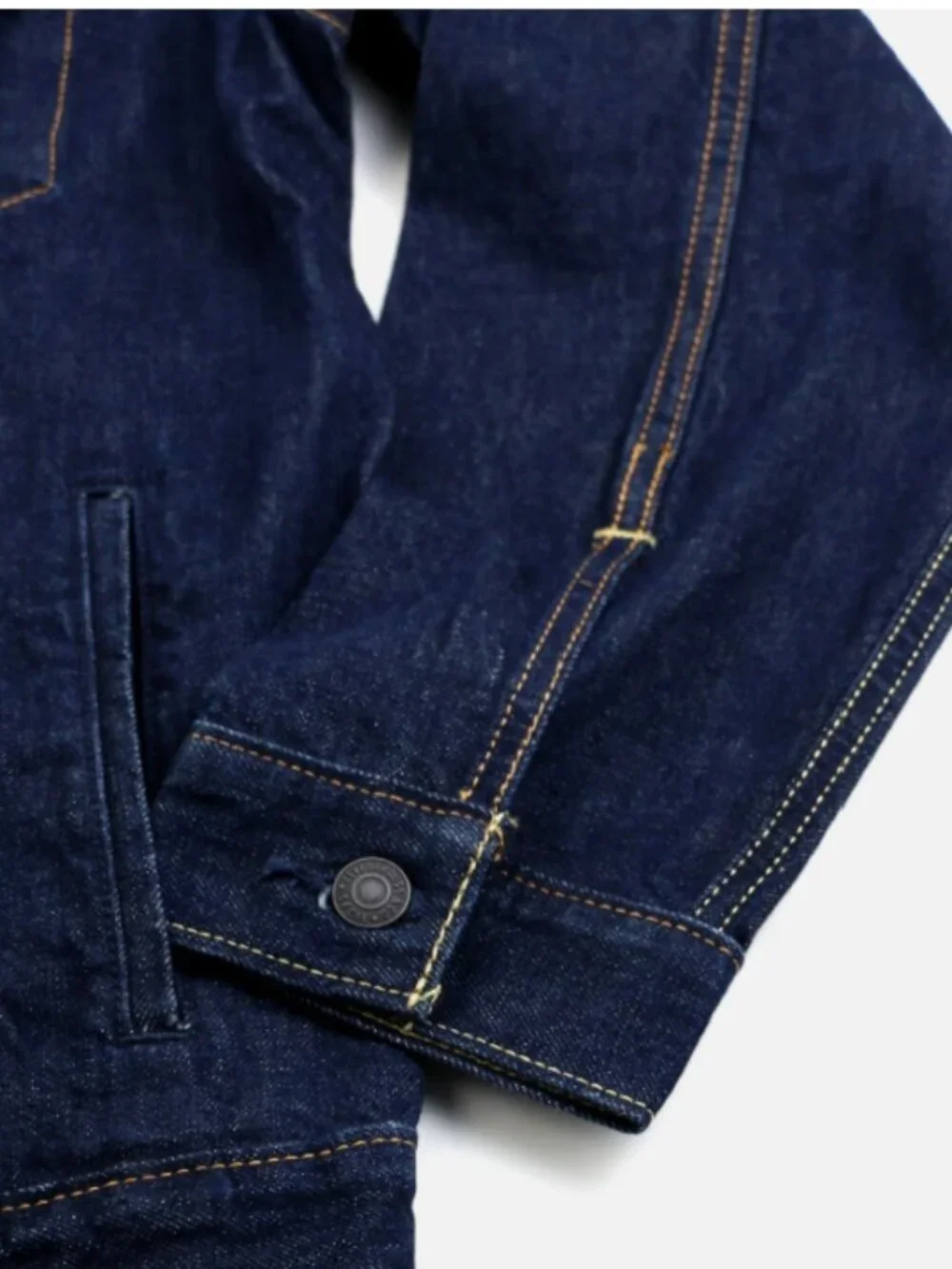 Levi's Premium Men's Trucker Denim Jacket Relaxed Dark Wash 100% Cotton Size L
